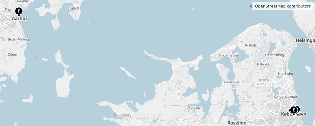 Map of Danimarca