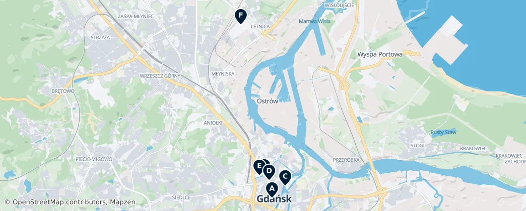 Map of Danzica