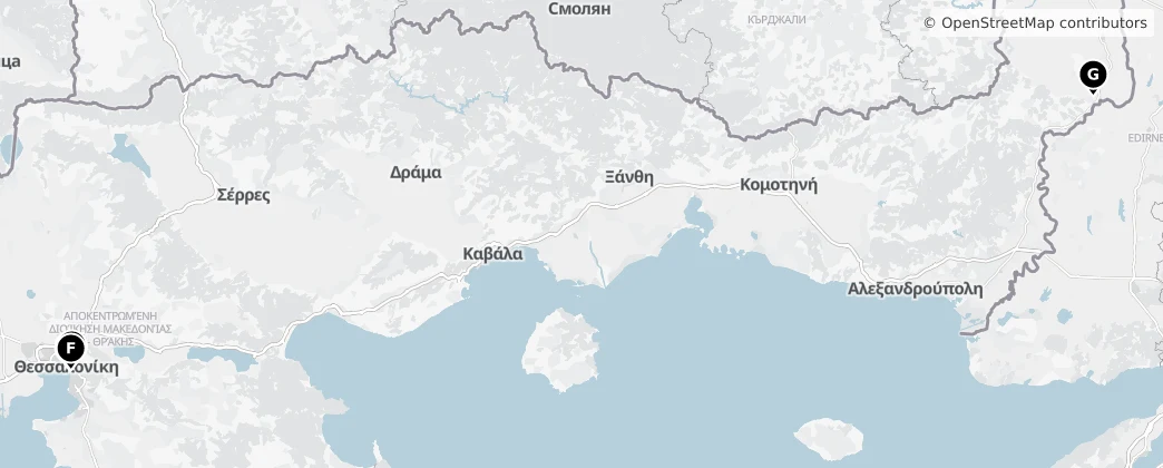 Map of Makedonia - Thrake