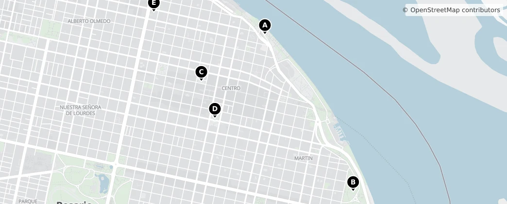 Map of Dipartimento di Rosario