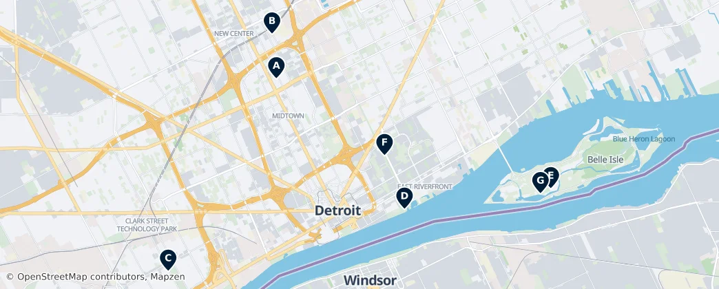 Map of Detroit