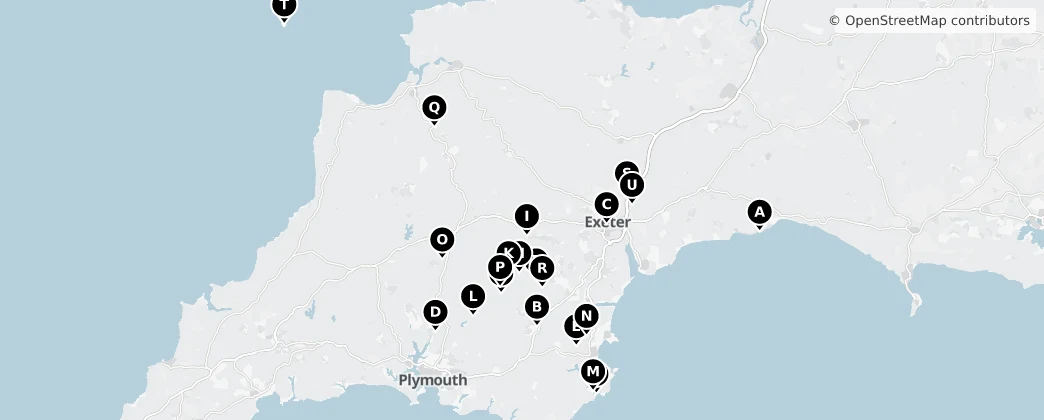 Map of Devon