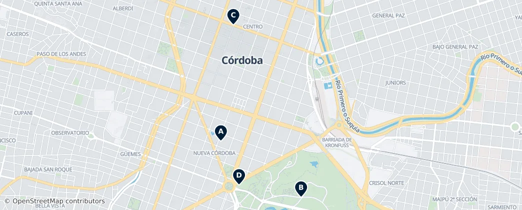 Map of Dipartimento di Capital