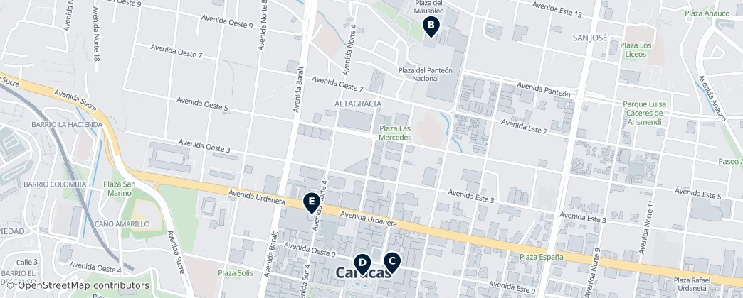 Map of Distretto Capitale