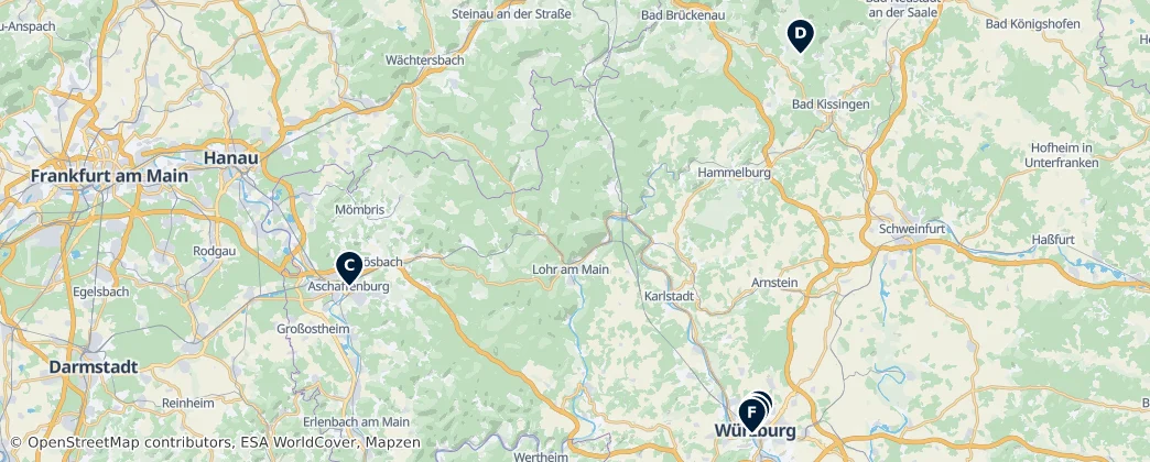 Map of Distretto della Bassa Franconia