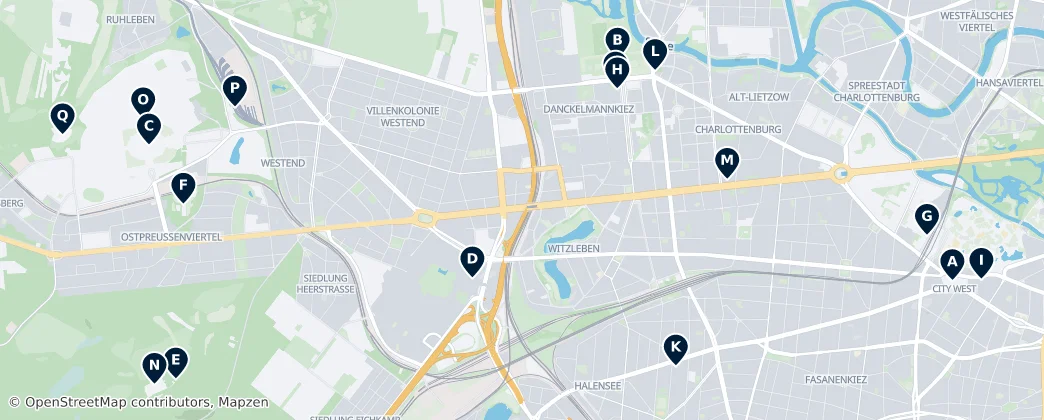 Map of Distretto di Charlottenburg-Wilmersdorf