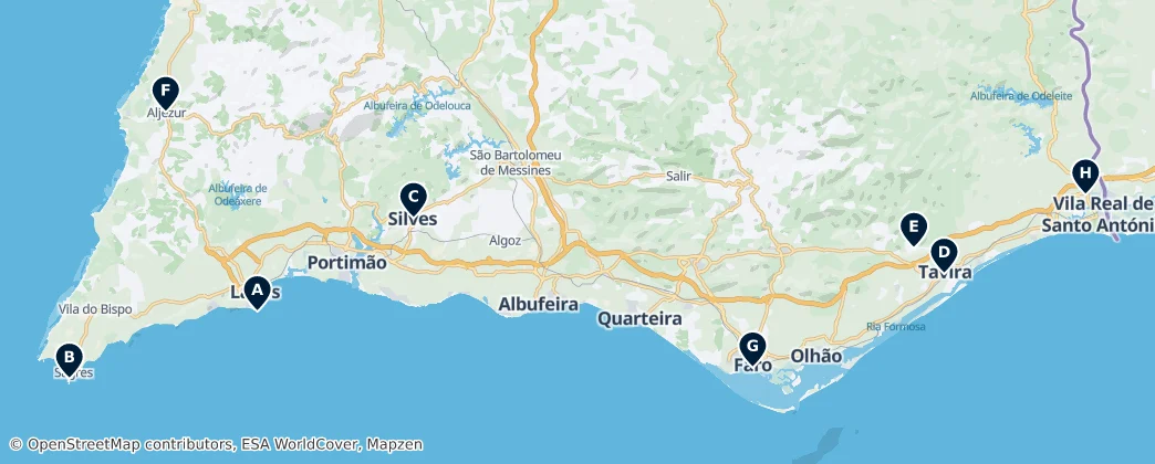 Map of Distretto di Faro