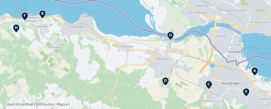 Map of Bezirk Kreuzlingen