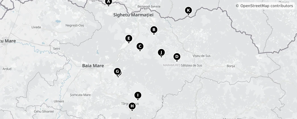 Map of Distretto di Maramureș