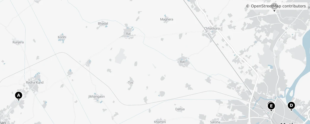 Map of Mathura