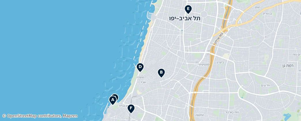Map of Distretto di Tel Aviv