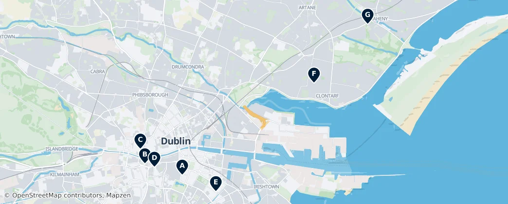 Map of Dublino