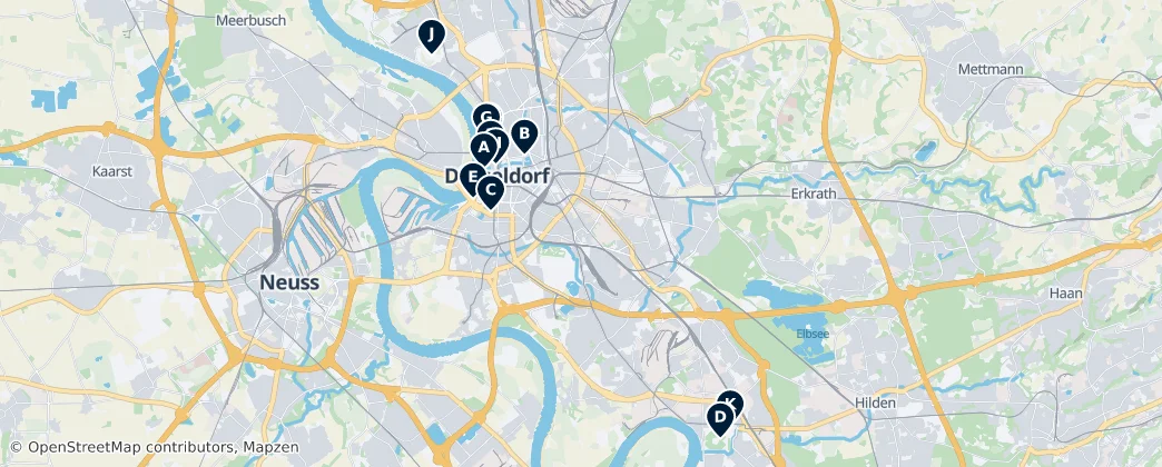 Map of Düsseldorf