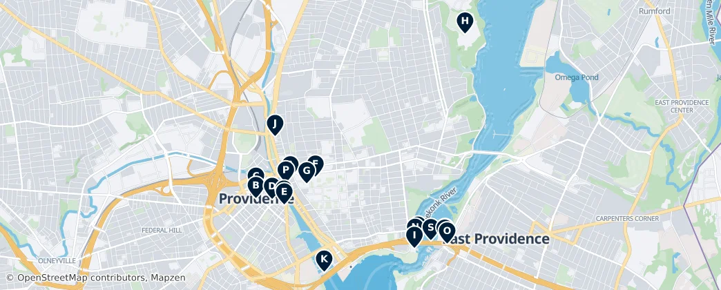 Map of East Providence