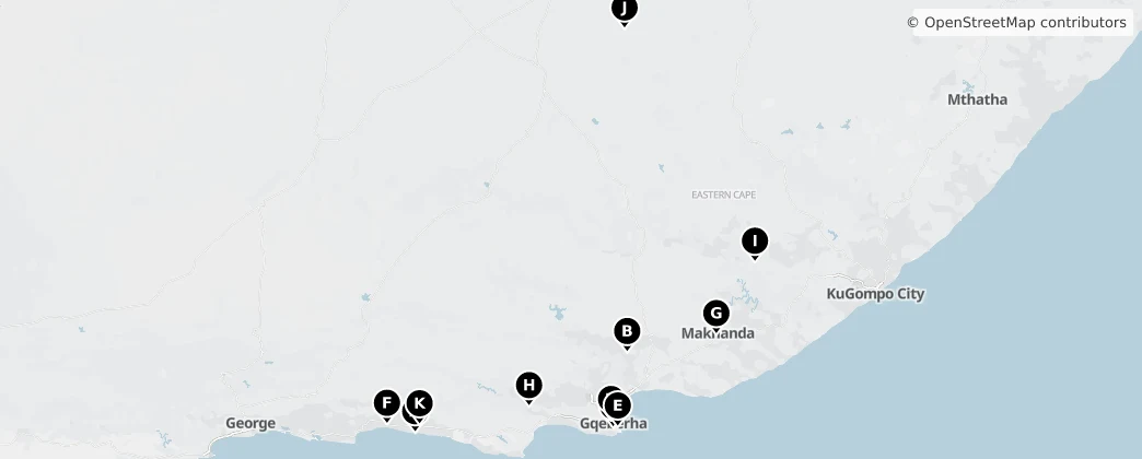 Map of Provincia del Capo Orientale