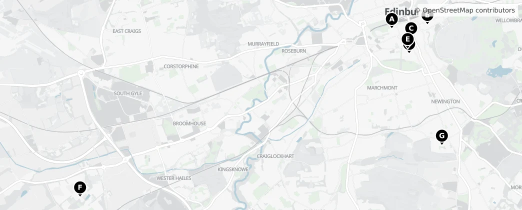 Map of Edimburgo