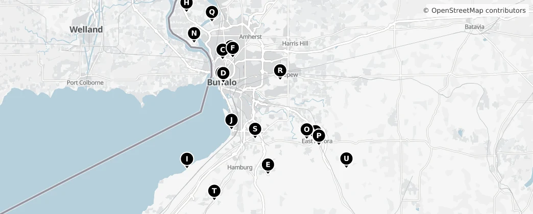 Map of Contea di Erie