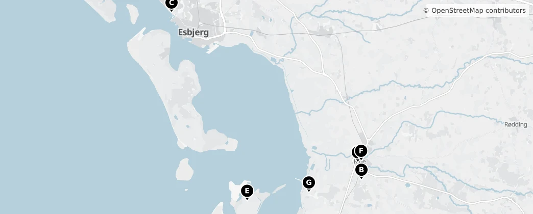 Map of Comune di Esbjerg