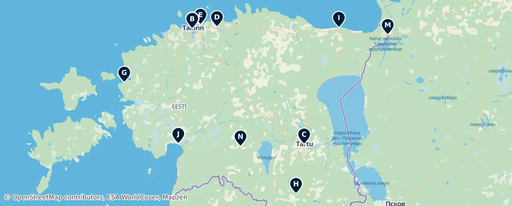 Map of Estonia