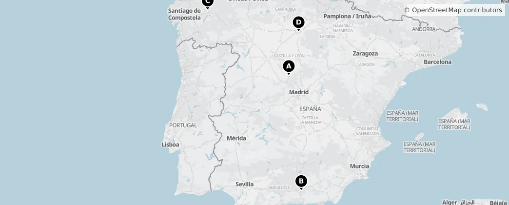 Map of Europe/Madrid Timezone