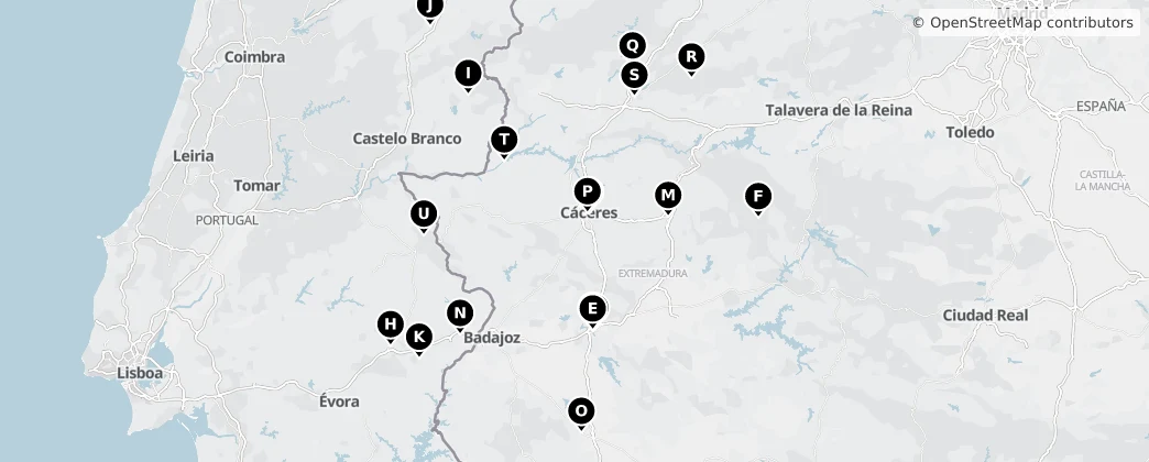 Map of Estremadura