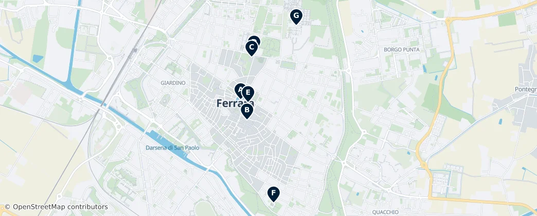 Map of Ferrara