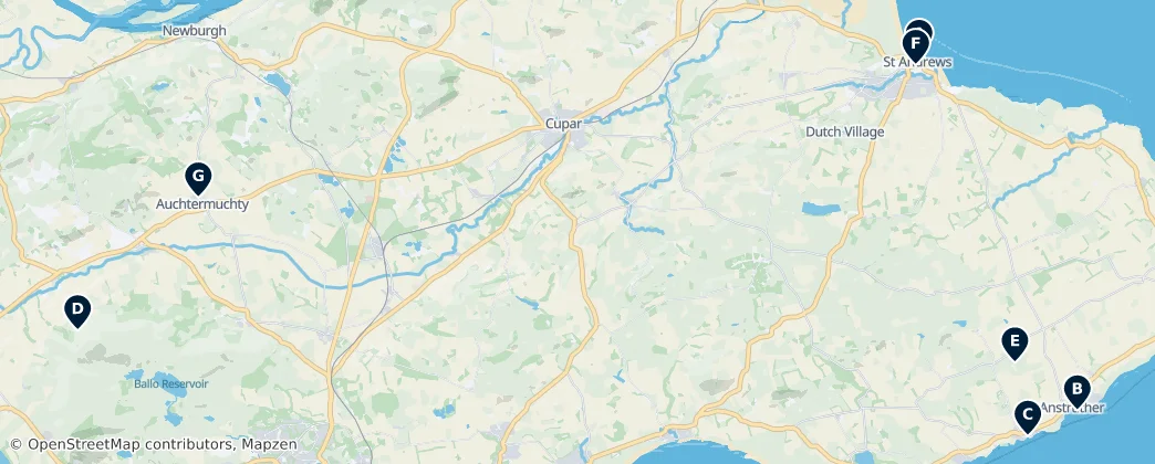 Map of Fife