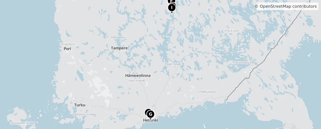 Map of Finlandia