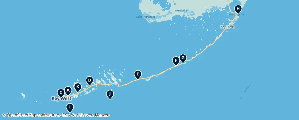 Map of Florida Keys National Marine Sanctuary