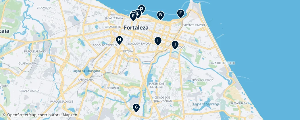 Map of Fortaleza