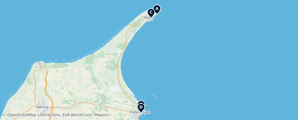 Map of Comune di Frederikshavn