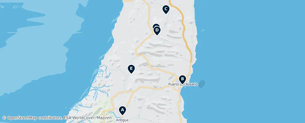 Map of Fuerteventura