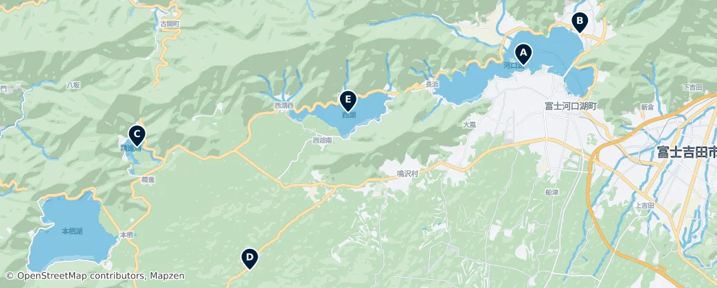 Map of Fujikawaguchiko