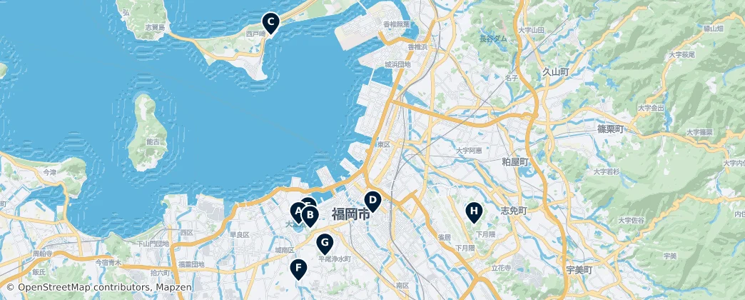 Map of Fukuoka