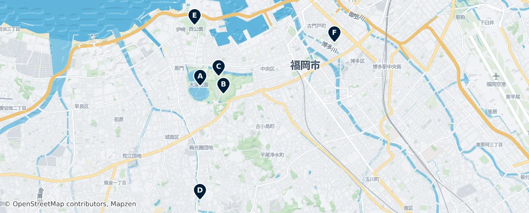 Map of Fukuoka
