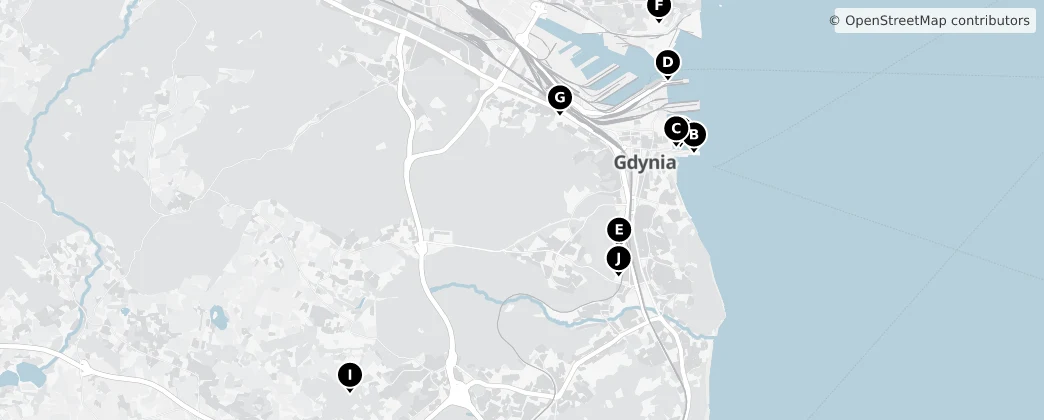 Map of Gdynia
