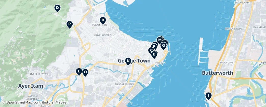 Map of George Town