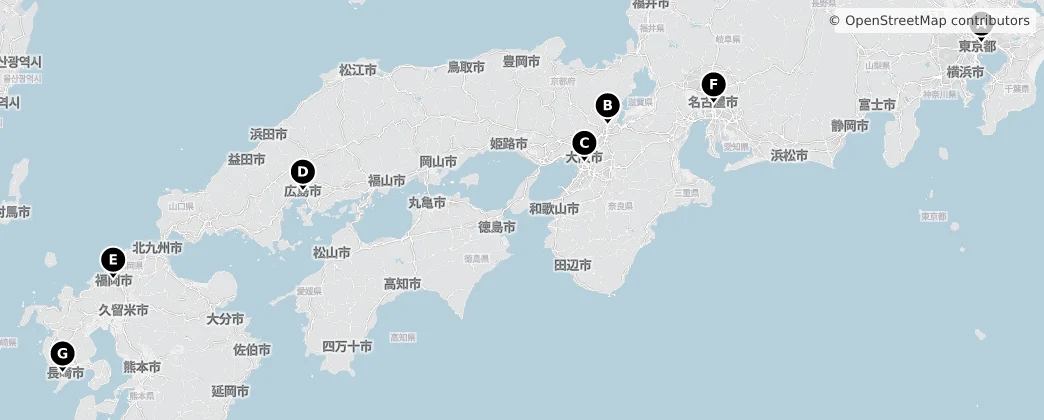 Map of Giappone