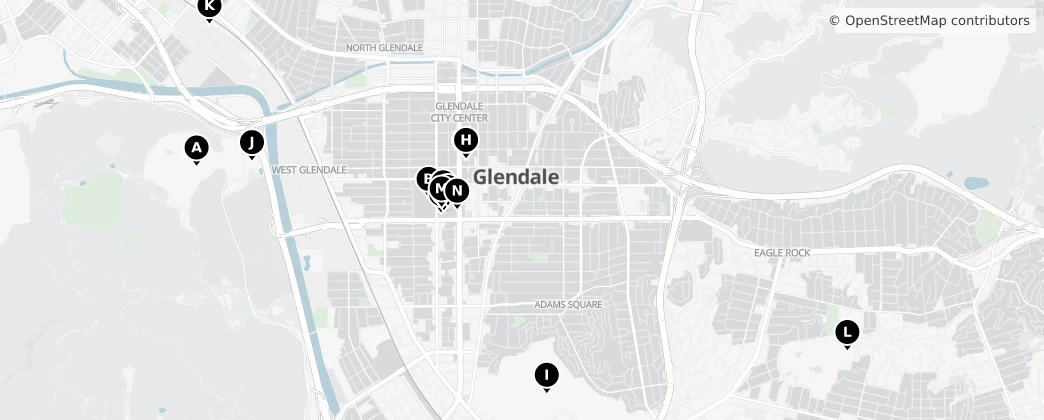 Map of Glendale