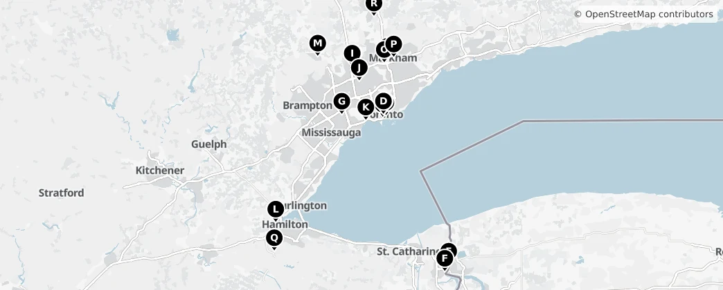 Map of Golden Horseshoe