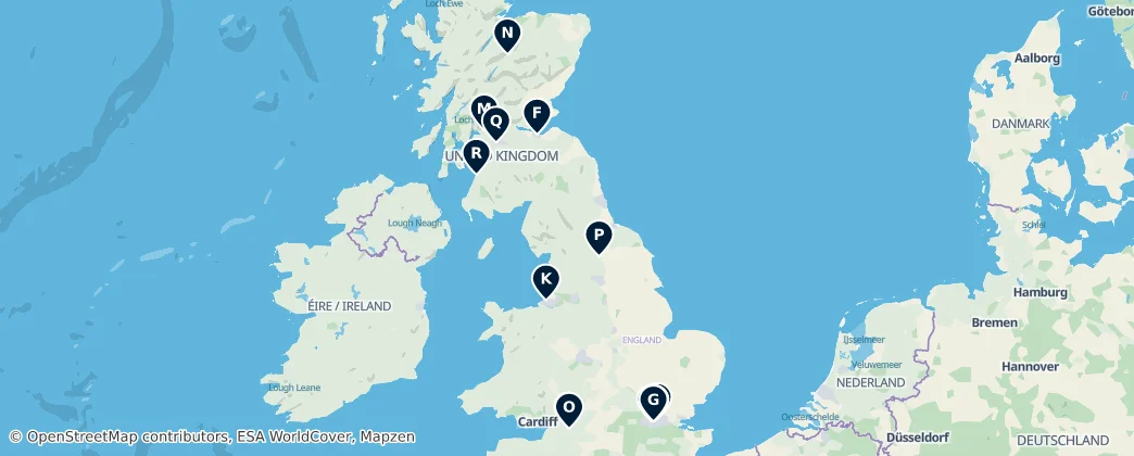 Map of Gran Bretagna