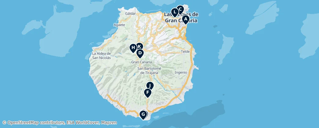 Map of Gran Canaria