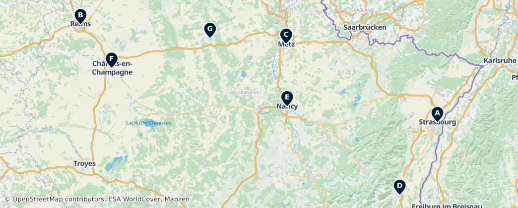 Map of Grande Est
