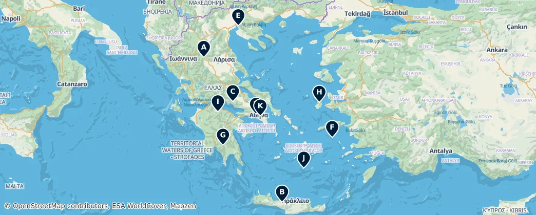 Map of Grecia
