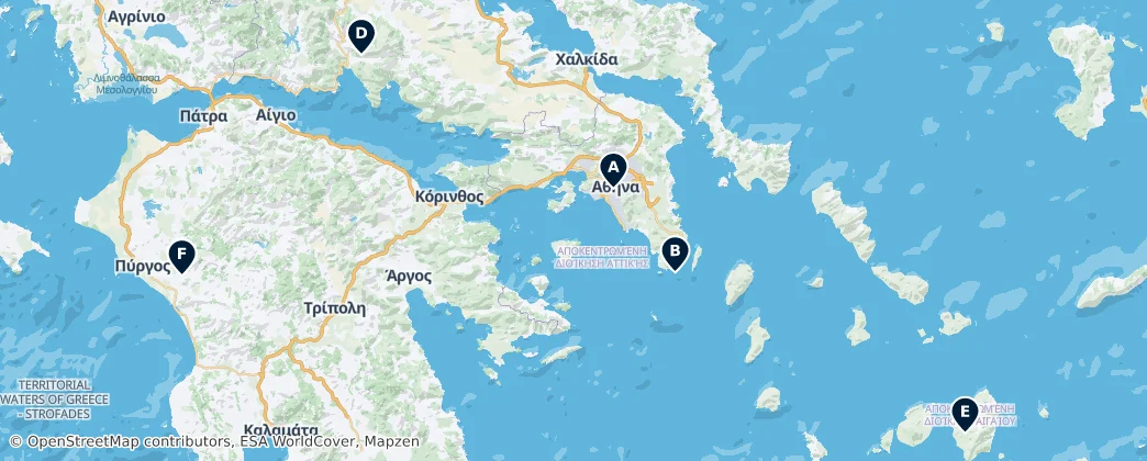 Map of Grecia