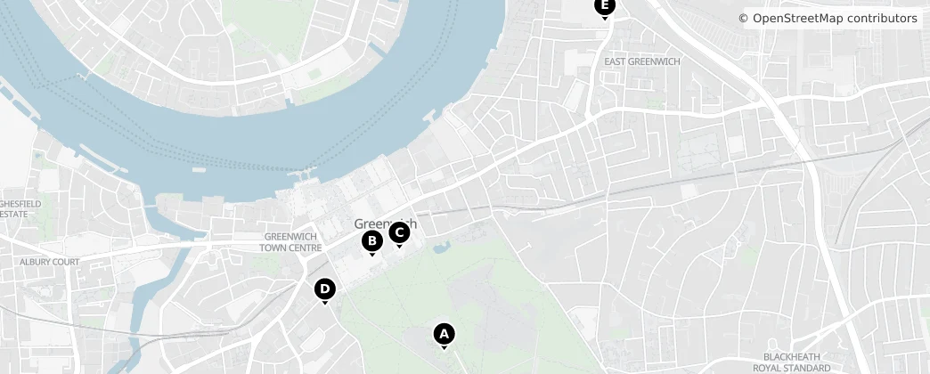 Map of Greenwich