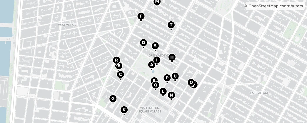 Map of Greenwich Village