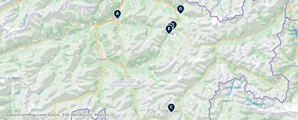 Map of Grigioni