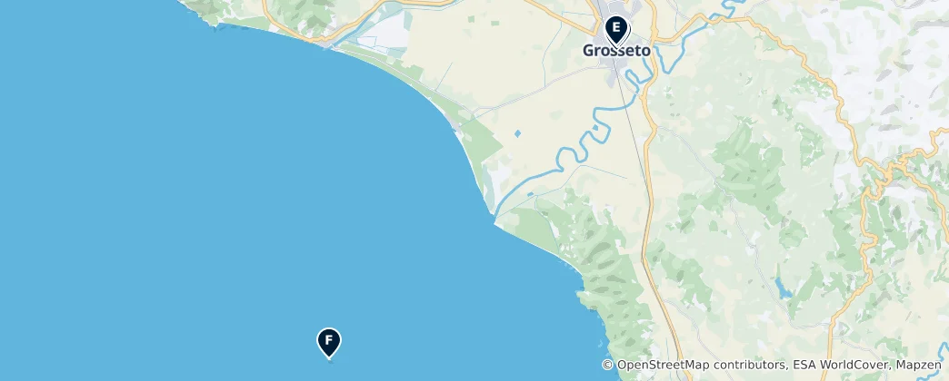 Map of Grosseto