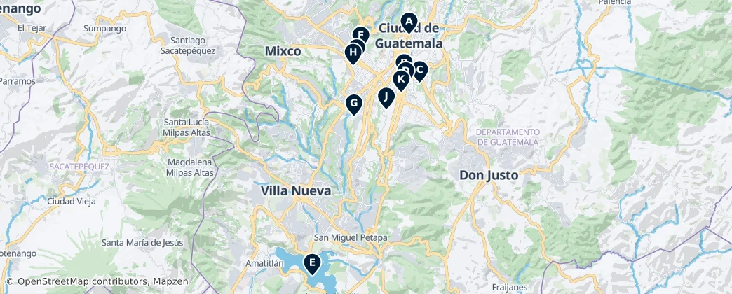 Map of Dipartimento di Guatemala